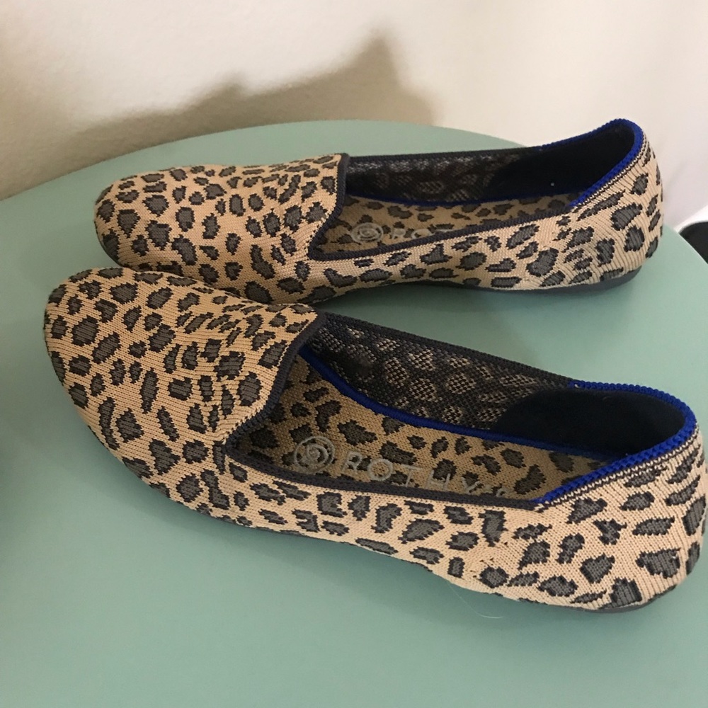 Rothys leopard print loafers